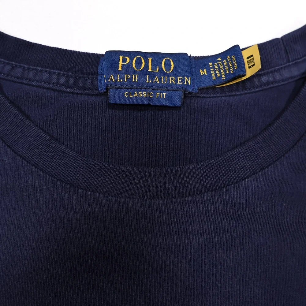 POLO RALPH LAUREN Men's M Navy Blue 1967 Graphic Cotton Classic Fit T-Shirt